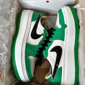 Women’s air Jordan 1 platform lucky green